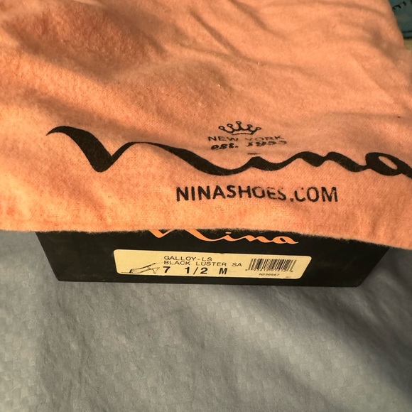 Nina Evening Sandals Size 7.5 Black - Picture 3 of 3